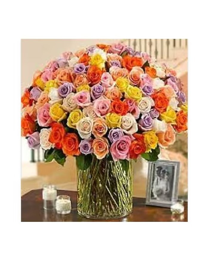 Burst of Colors (100 Roses)