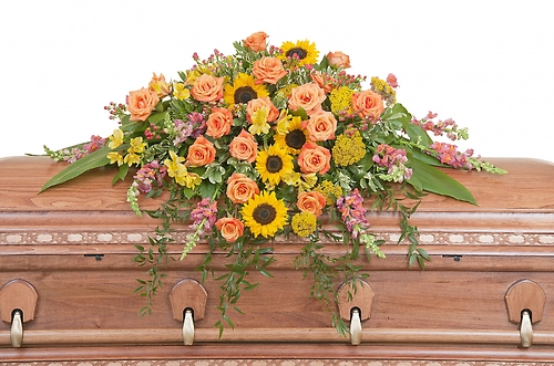 Heaven\'s Sunset Casket Spray - Full